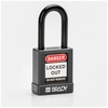 Safety Padlocks - Nylon Encased, Black, KD - Keyed Differently, Nylon encased Steel, 38.00 mm, 6 Piece / Pack